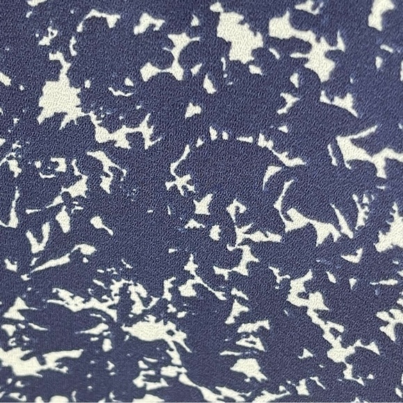 Adrianna Papell Blue Abstract Floral Pleated Flouncy Skirt Size 14 - Picture 8 of 12